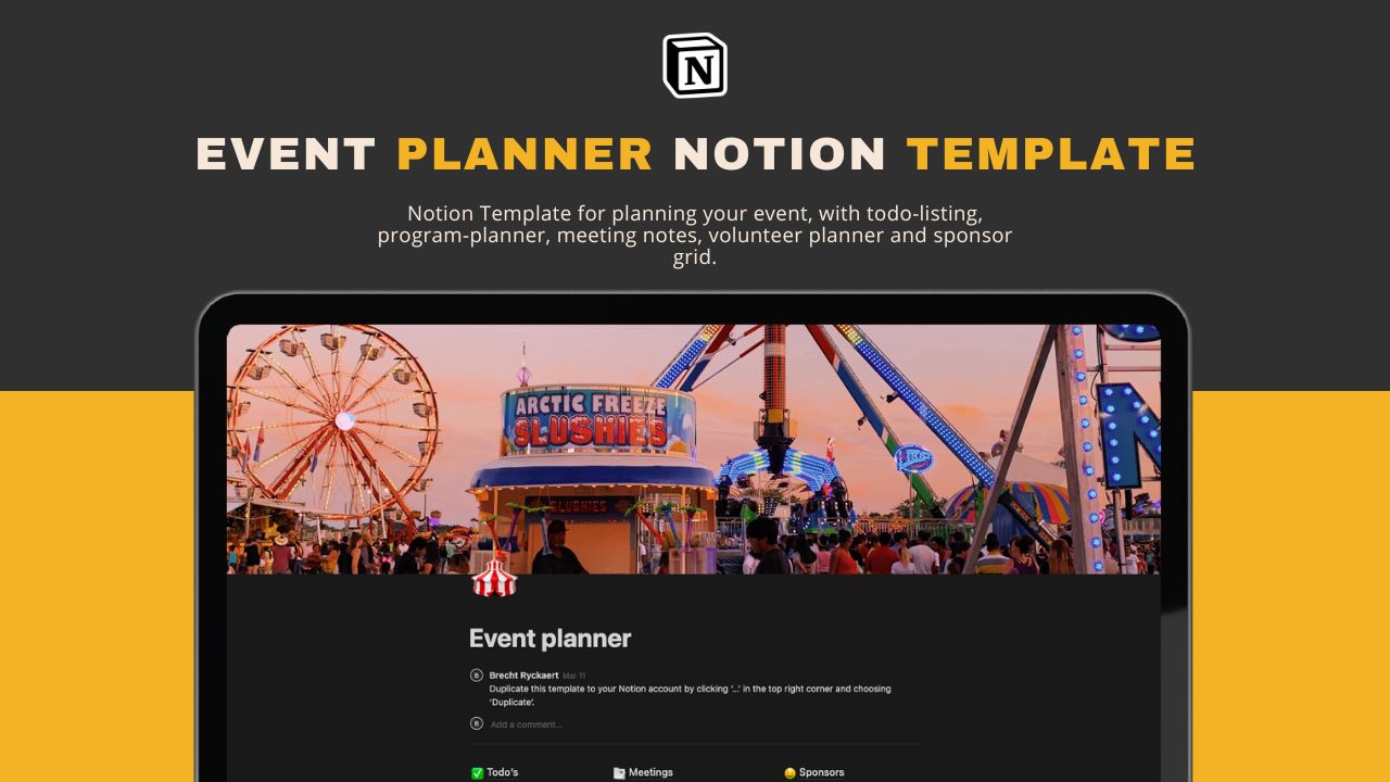 Event Planner Notion Template